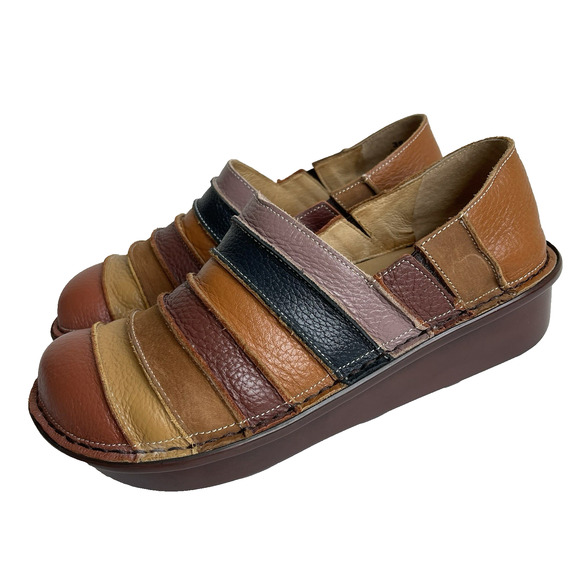 Spring Step Firefly Women's EU 39 / US 8.5 Multi Colored Leather Clogs Mules - Picture 1 of 13
